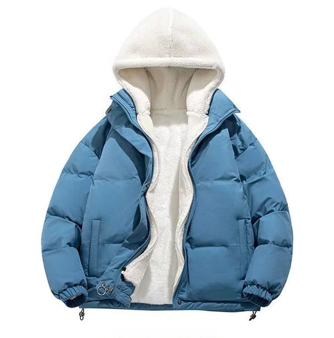Gewatteerde Jas met Sherpa Voering voor Dames - Blauw