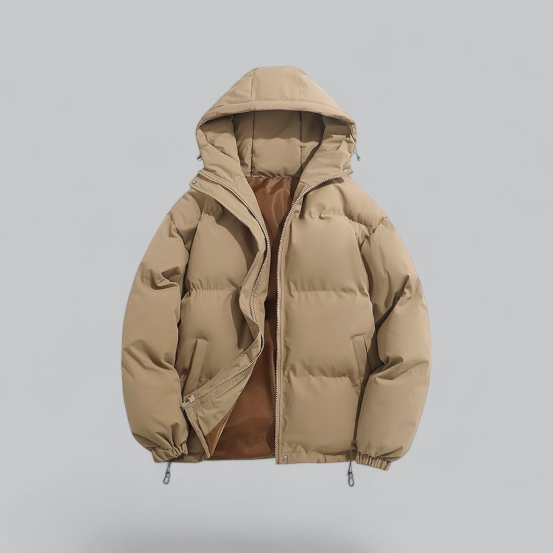 Gewatteerde Parka met Capuchon voor Heren - Beige