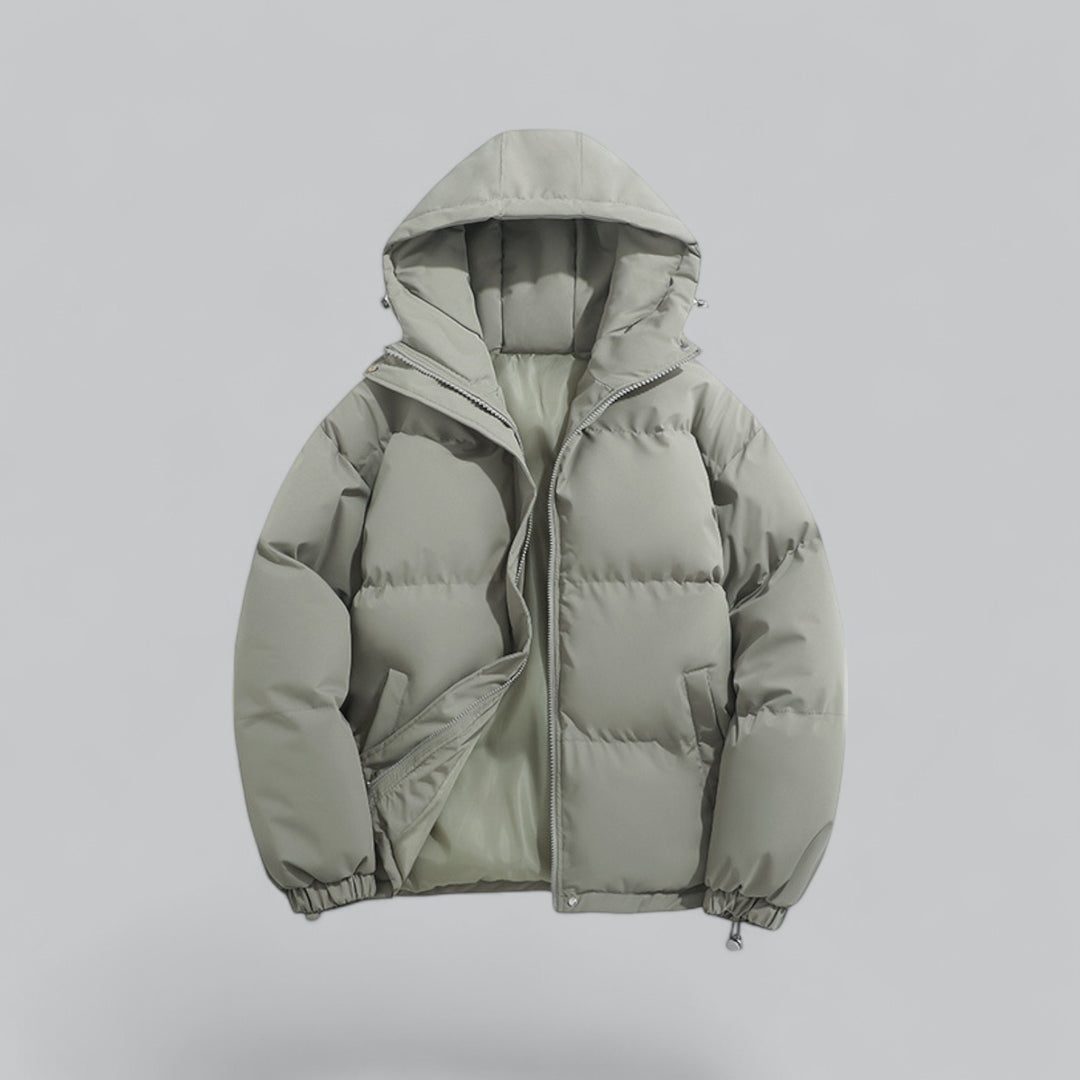 Gewatteerde Parka met Capuchon voor Heren - Grey