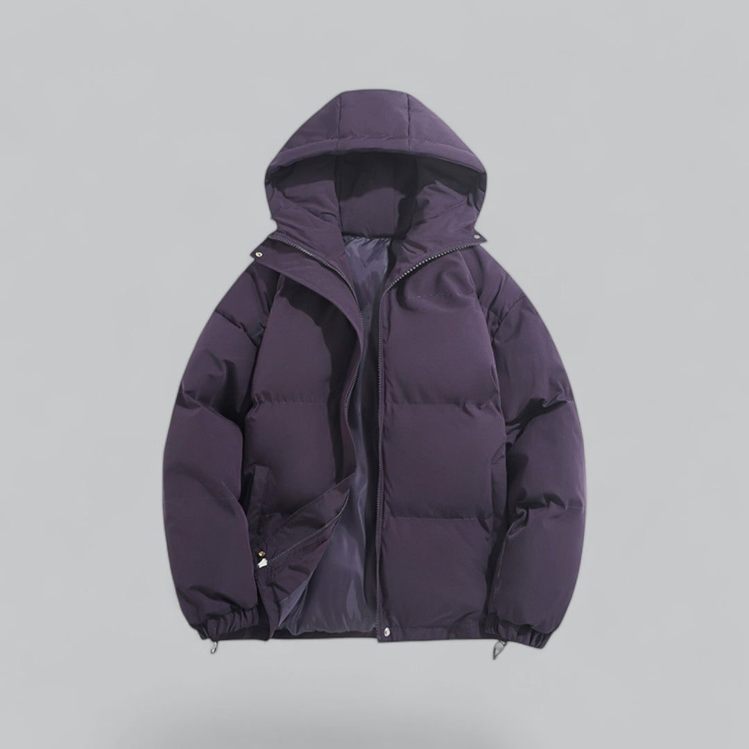 Gewatteerde Parka met Capuchon voor Heren - Purple