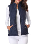 Gewatteerde Ritssluiting Bodywarmer voor Dames - Blauw