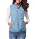 Gewatteerde Ritssluiting Bodywarmer voor Dames - Lichtblauw
