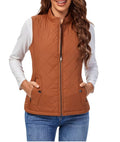 Gewatteerde Ritssluiting Bodywarmer voor Dames - Khaki