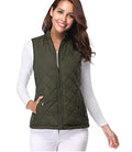 Gewatteerde Ritssluiting Bodywarmer voor Dames - Olijfgroen