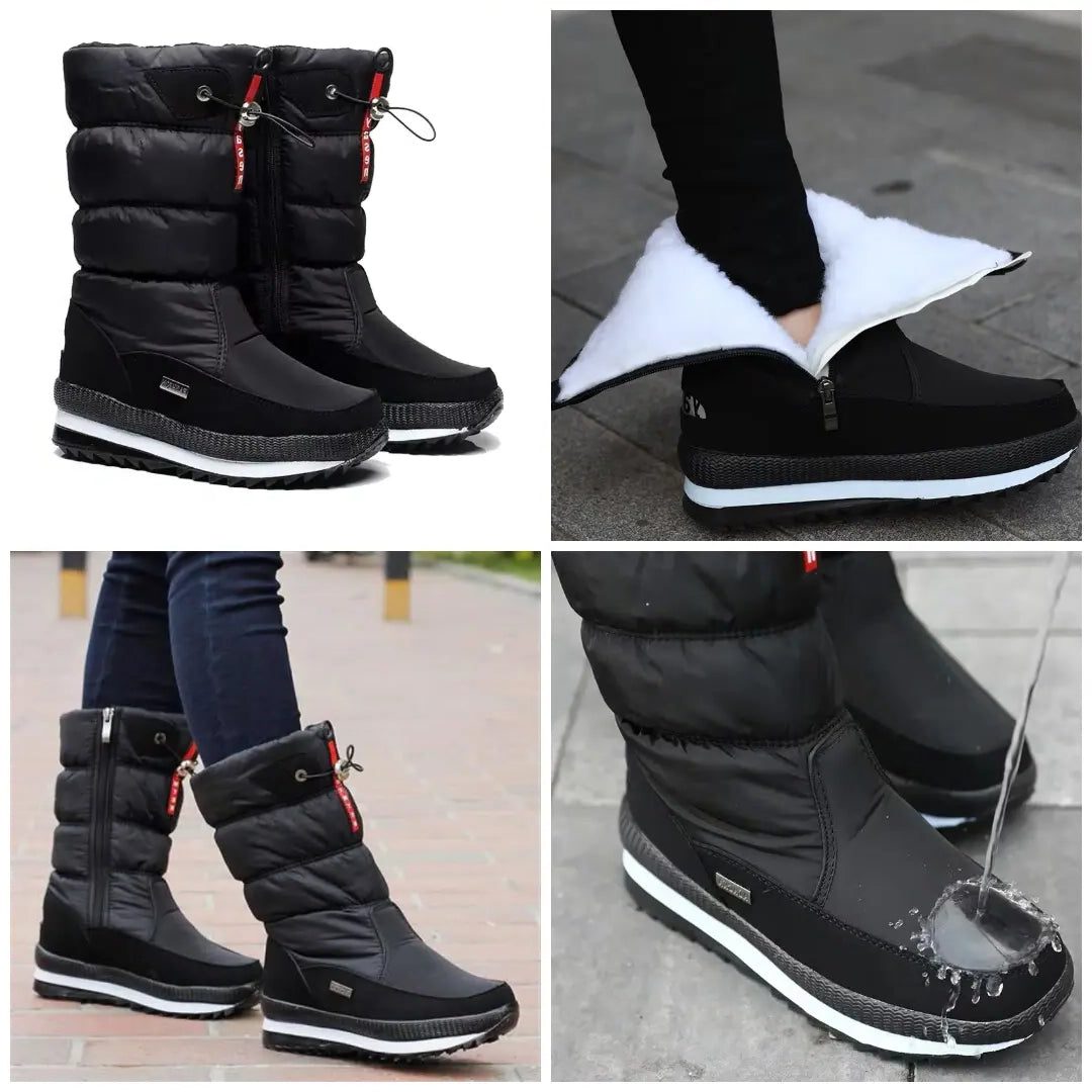 Gewatteerde Snowboots met Trekkingzool voor Dames - View 10