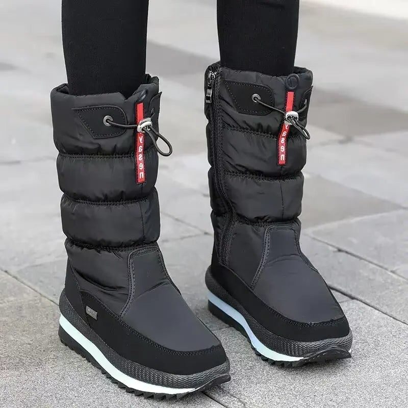 Gewatteerde Snowboots met Trekkingzool voor Dames