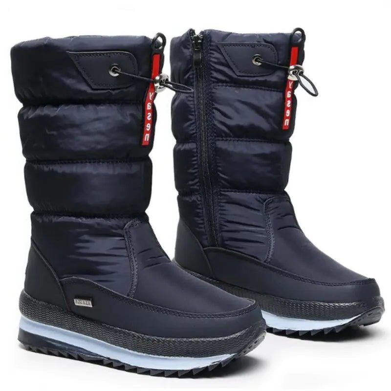Gewatteerde Snowboots met Trekkingzool voor Dames - Blauw