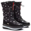 Gewatteerde Snowboots met Trekkingzool voor Dames - Zwart – Sneeuw