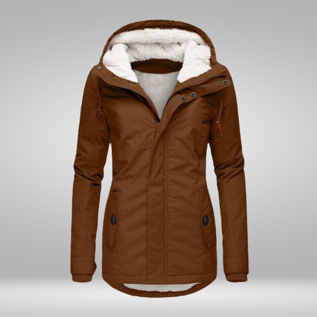 Gewatteerde Winterjas met Sherpa Capuchon voor Dames