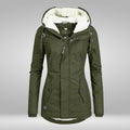 Gewatteerde Winterjas met Sherpa Capuchon voor Dames