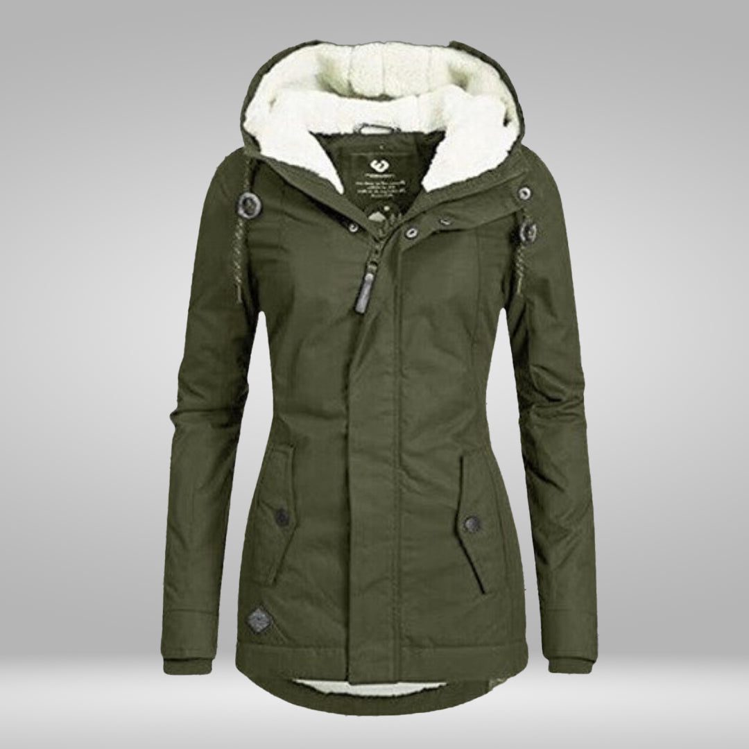 Gewatteerde Winterjas met Sherpa Capuchon voor Dames