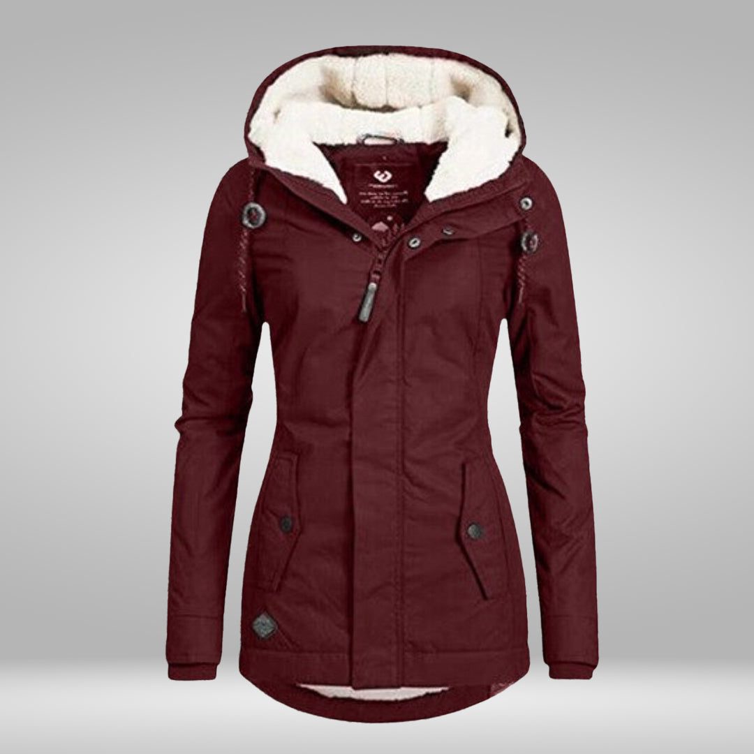 Gewatteerde Winterjas met Sherpa Capuchon voor Dames