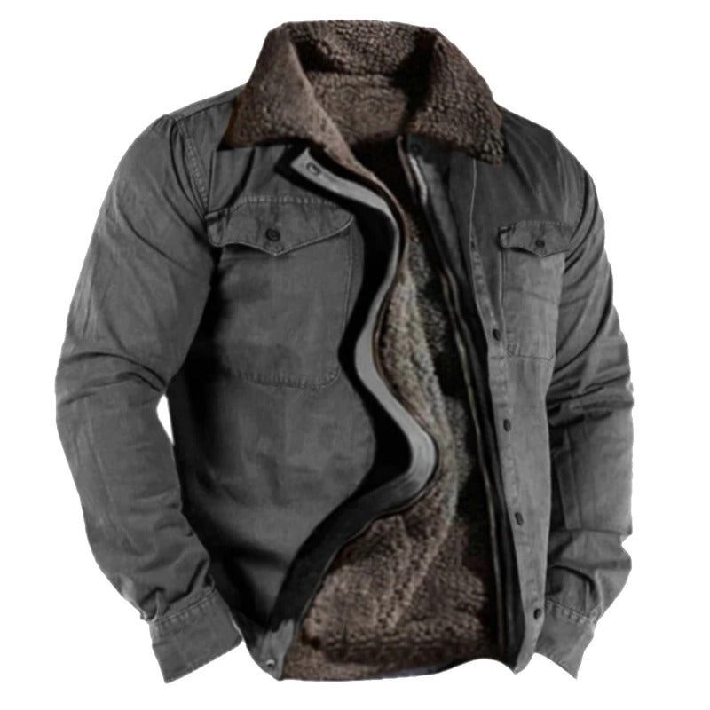 Gewatteerde Winterjas met Fleece Kraag voor Heren - View 2