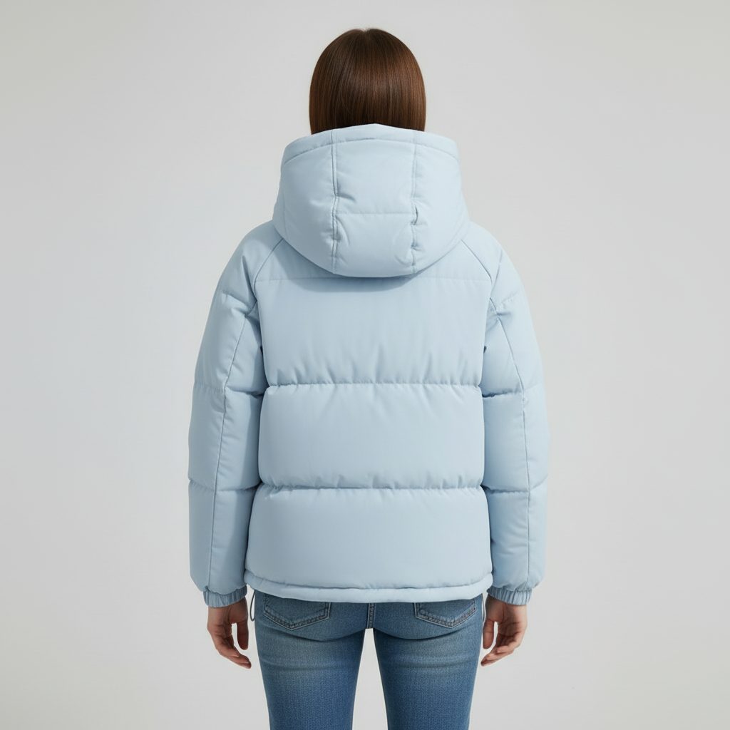 Gewatteerde Winterjas met Ritssluiting voor Dames - View 3
