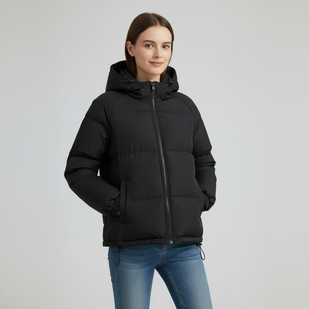 Gewatteerde Winterjas met Ritssluiting voor Dames - View 11