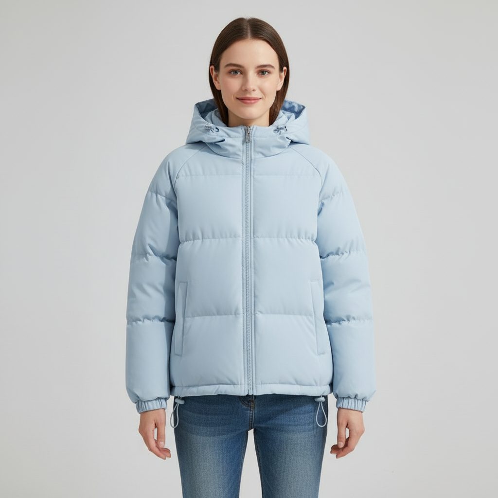 Gewatteerde Winterjas met Ritssluiting voor Dames - View 2