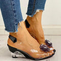Glitter Open Teen Sandalen met Verstelbare Gespen voor Dames - Zwart