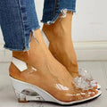Glitter Open Teen Sandalen met Verstelbare Gespen voor Dames - Wit