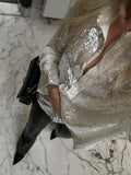 Glitter Oversized Blouse voor Dames - View 3