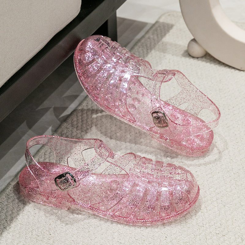Glitter Sandalen met Verstelbare Gespen voor Dames - Glitter
