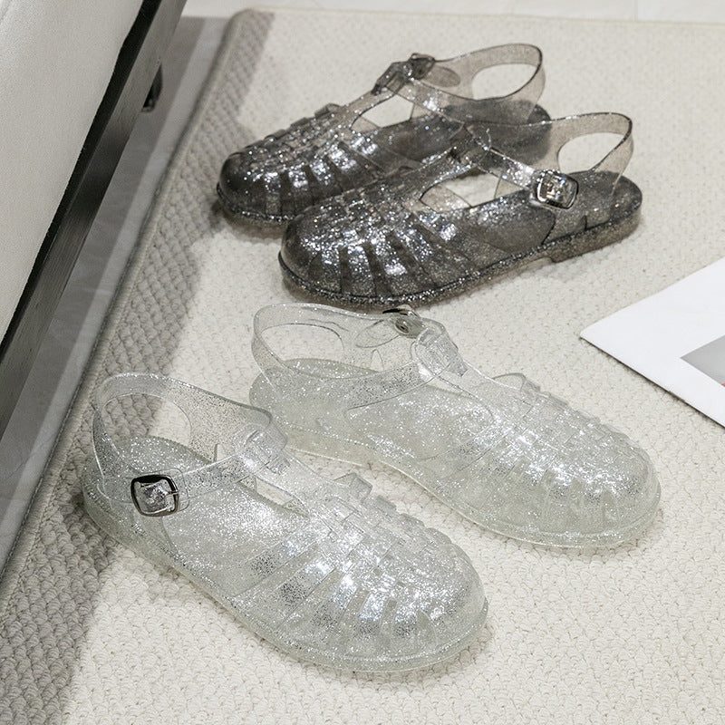 Glitter Sandalen met Verstelbare Gespen voor Dames - View 4