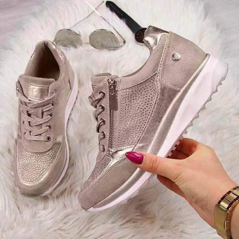 Glitter Sneakers met Ritssluiting voor Dames