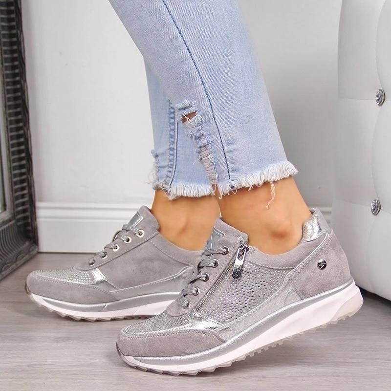 Glitter Sneakers met Ritssluiting voor Dames