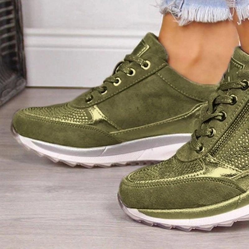 Glitter Sneakers met Ritssluiting voor Dames - View 7