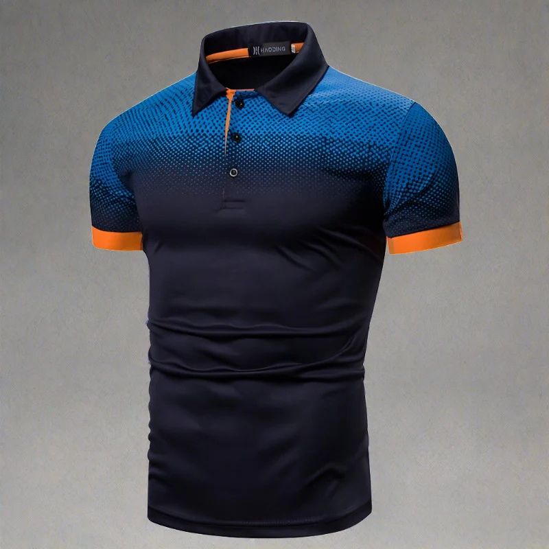 Poloshirt met Gradiëntkraag Korte Mouwen voor Heren