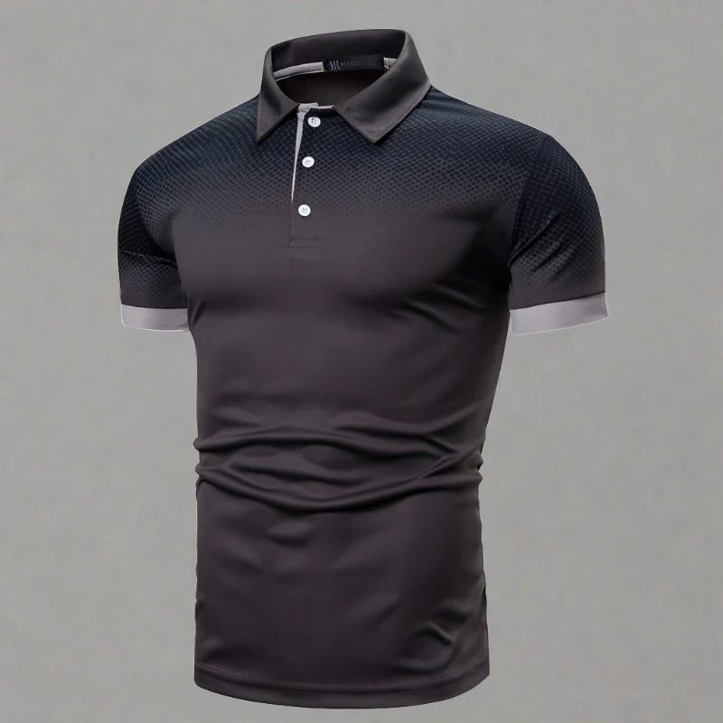 Poloshirt met Gradiëntkraag Korte Mouwen voor Heren