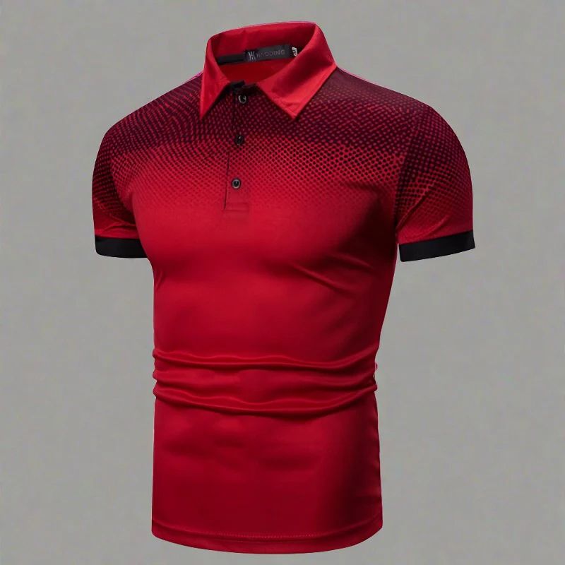 Poloshirt met Gradiëntkraag Korte Mouwen voor Heren