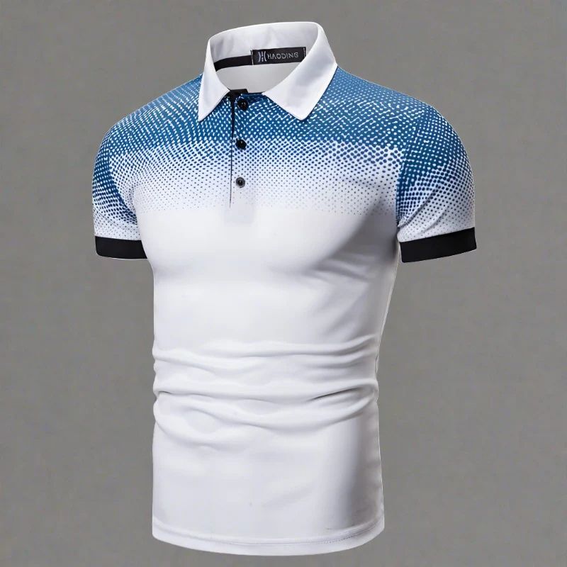 Poloshirt met Gradiëntkraag Korte Mouwen voor Heren