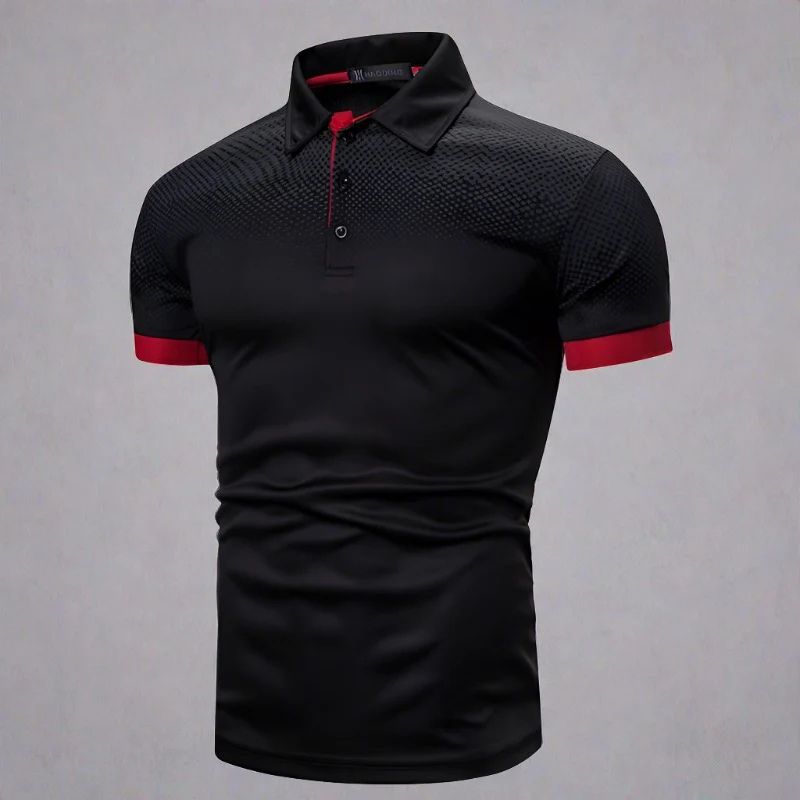 Poloshirt met Gradiëntkraag Korte Mouwen voor Heren