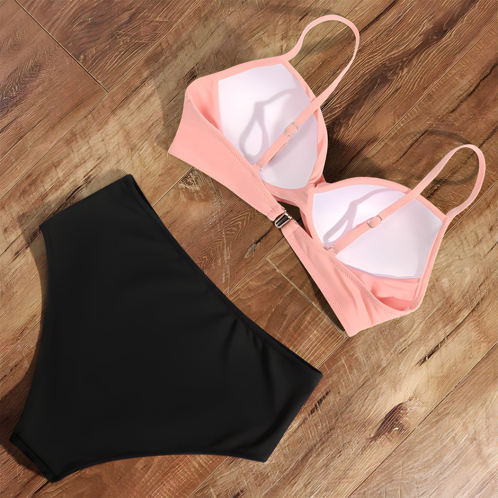 Halternek Bikini met Hoge Taille voor Dames - View 3