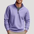Halve Rits Sweatshirt met Lange Mouwen voor Heren - Paars