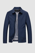 Harrington Jas met Opstaande Kraag voor Heren - Marineblauw
