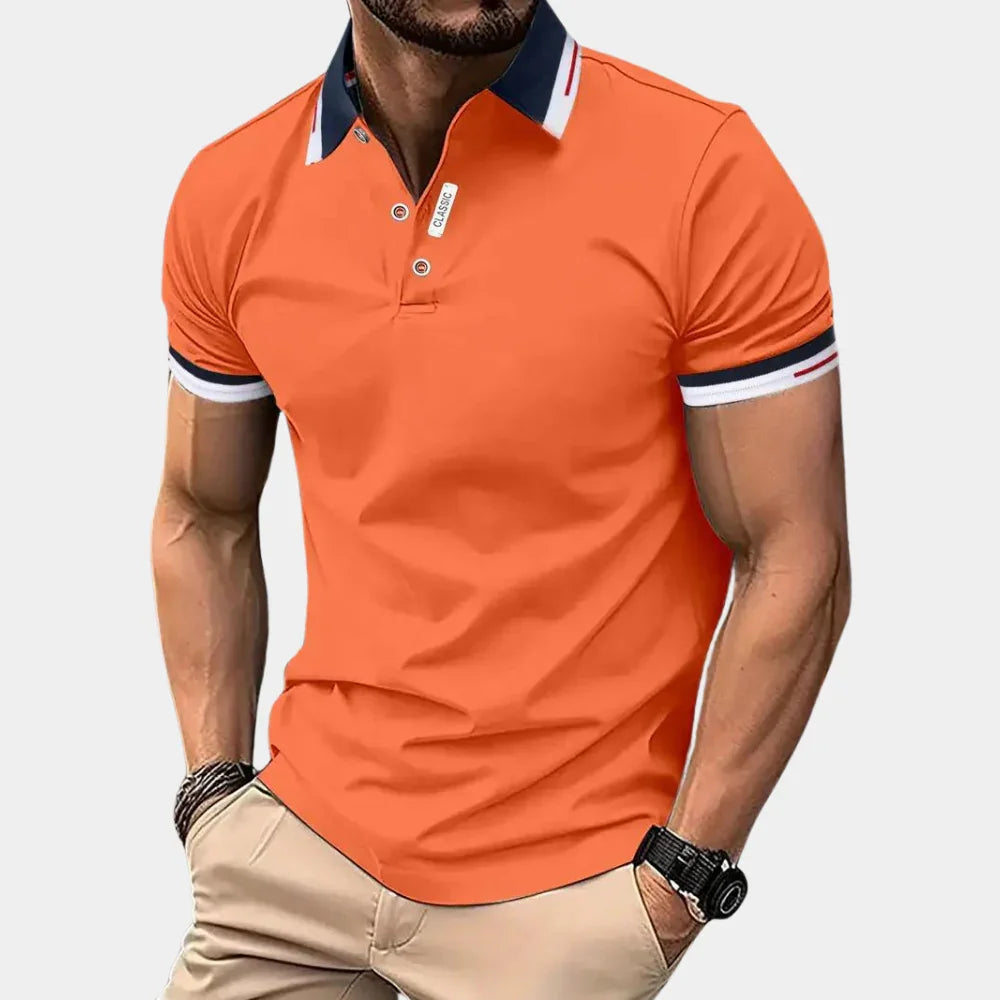 Poloshirt met Reverskraag en Korte Mouwen voor Heren