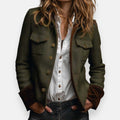 Herringbone Gestructureerde Blazer met Knoopsluiting voor Dames