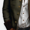 Herringbone Gestructureerde Blazer met Knoopsluiting voor Dames - View 2