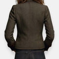 Herringbone Gestructureerde Blazer met Knoopsluiting voor Dames - View 4