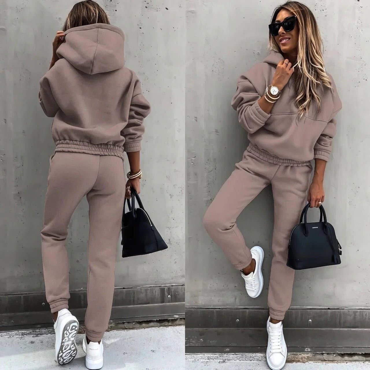 Hooded Joggingpak voor Dames - Bruin