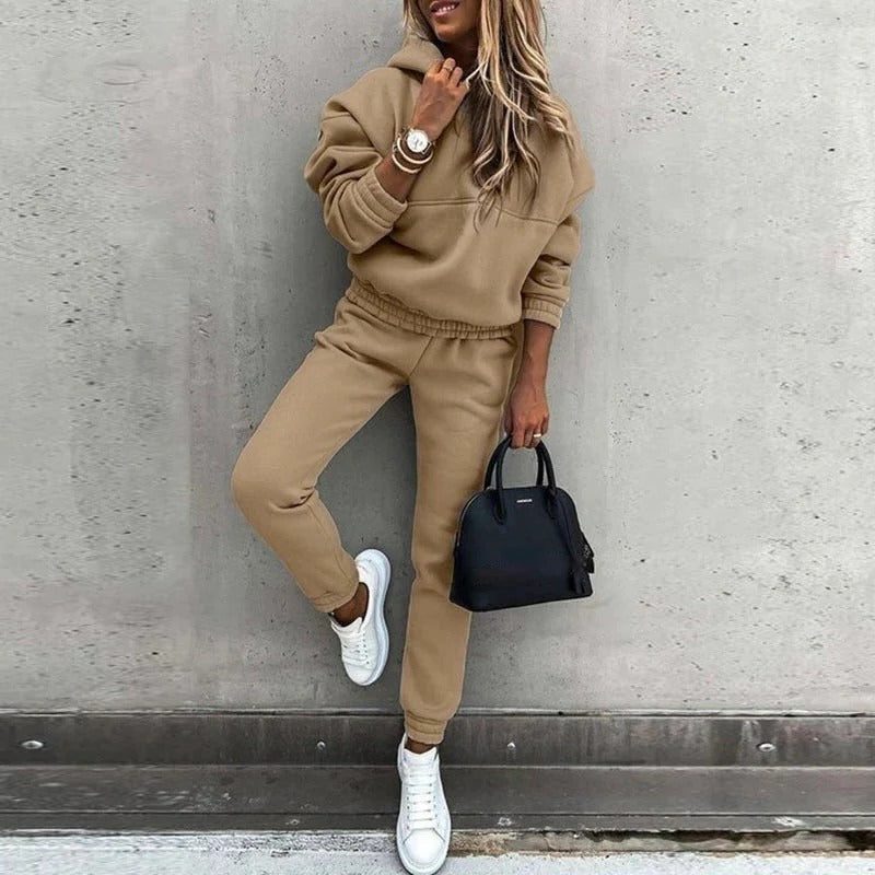 Hooded Joggingpak voor Dames - Khaki