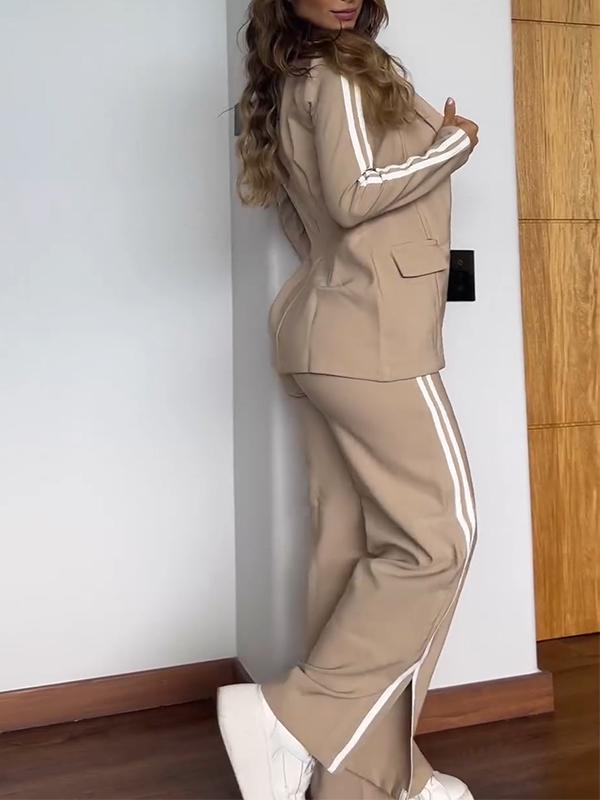 Juliet | Cropped Blazer met Straight Leg Pantalon Set voor Dames