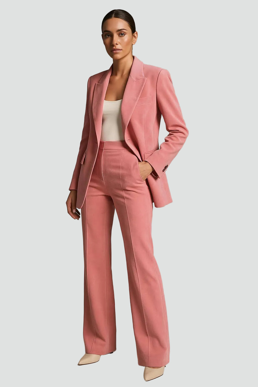 Broekpak met Wijde Pijp Blazer voor Dames