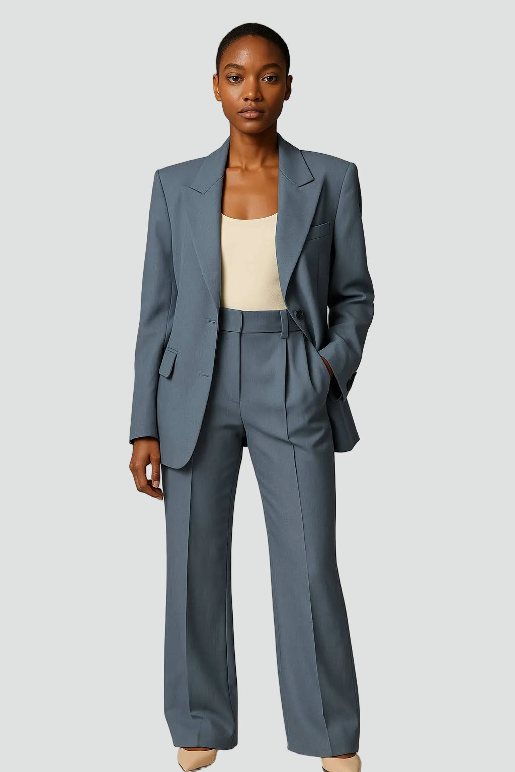 Broekpak met Wijde Pijp Blazer voor Dames