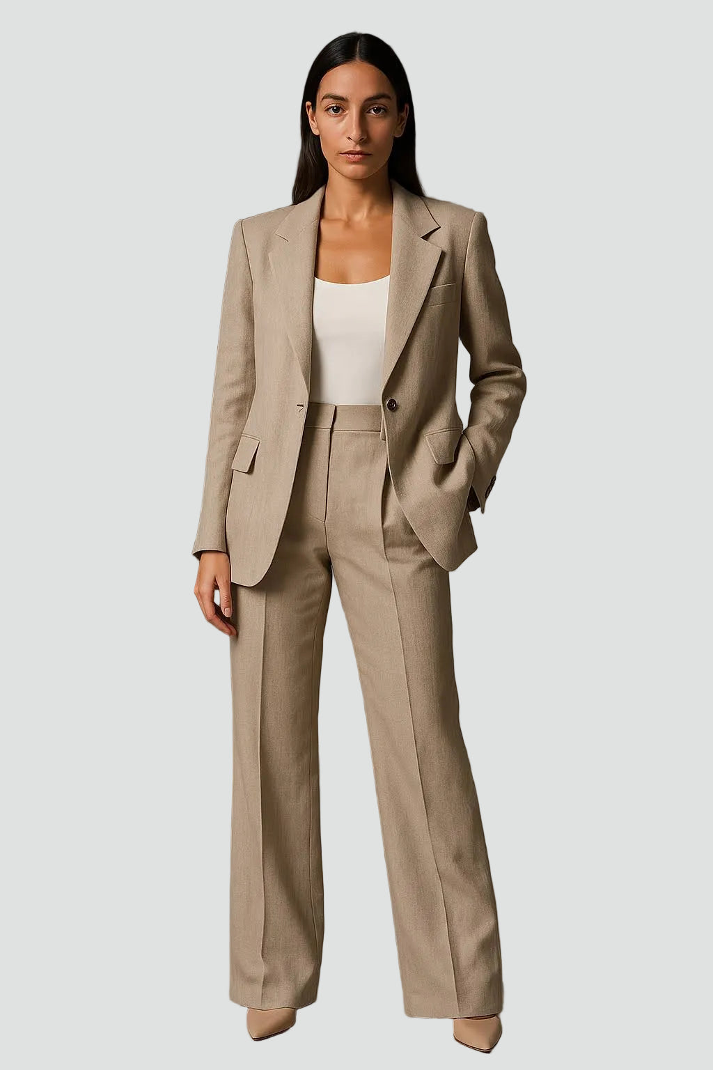 Broekpak met Wijde Pijp Blazer voor Dames