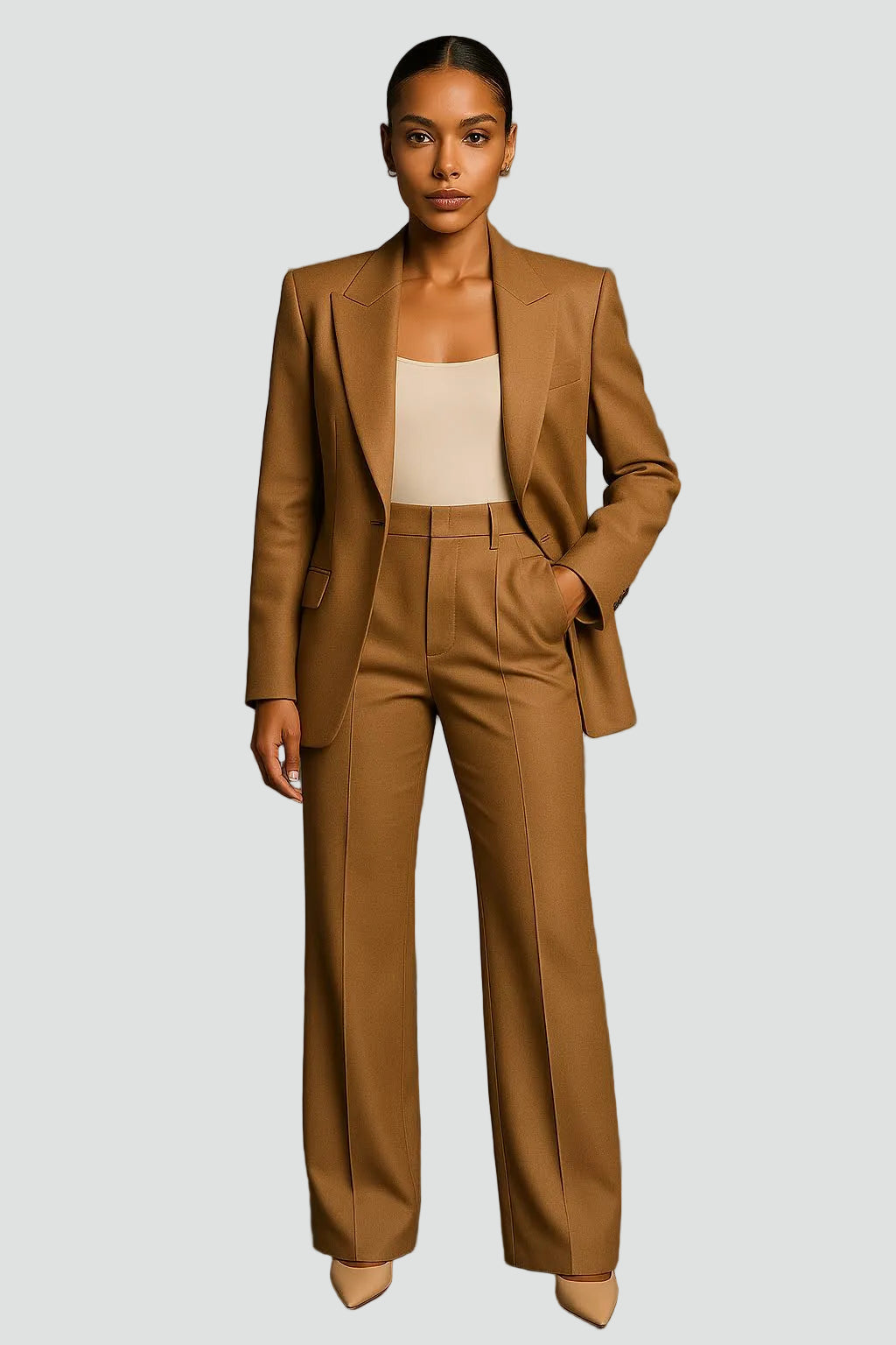 Broekpak met Wijde Pijp Blazer voor Dames