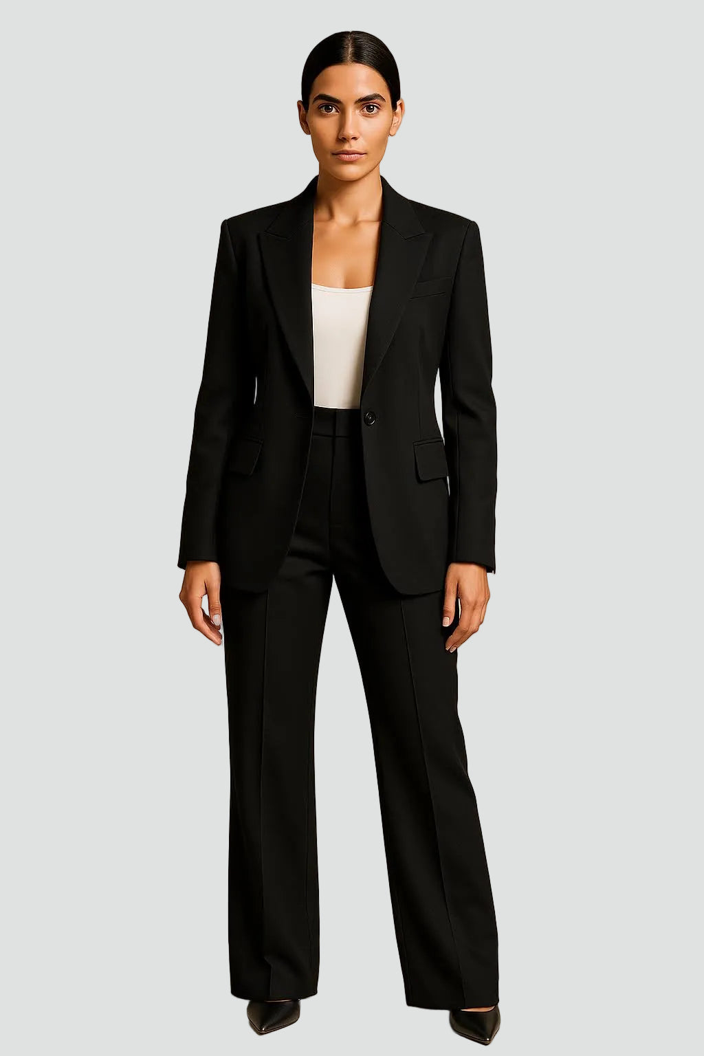 Broekpak met Wijde Pijp Blazer voor Dames