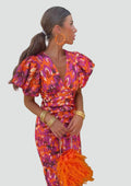 Midi Jurk met Bufmouwen voor Dames