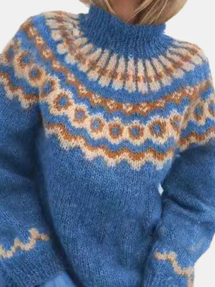 Gebreide Coltrui met Fair Isle Patroon voor Dames